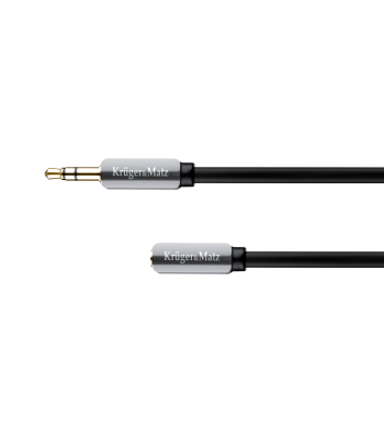 Sirge stereo Jack 3,5 pistik-pesa kaabel Kruger&Matz 1.0m