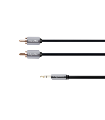 Stereoheli kaabel jack 3,5 mm – 2 RCA Kruger&Matz 1.0m