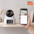 WiFi-kaamera Kruger&Matz Connect C180, 2 objektiivi, PTZ 360°, 2K, Tuya Smart Life, värviline öösel, heli ja AI, 125 x 125 x 146 mm
