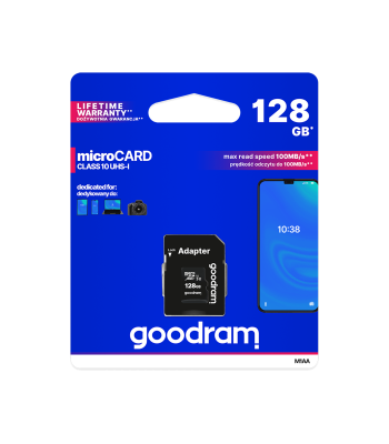 GOODRAM microSD UHS-I mälukaart adapteriga, 128GB