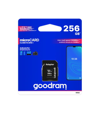 GOODRAM microSD-mälukaart UHS-I adapteriga 256GB