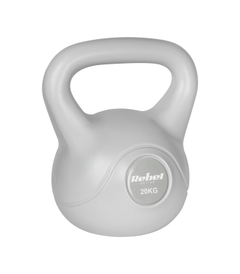 Bituumenkettlebell, hall, REBEL ACTIVE, 20 kg