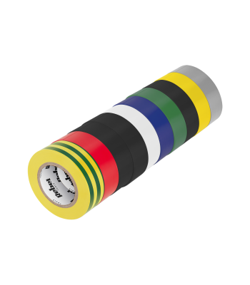 REBEL kleepuvate isoleerteipide komplekt, värvide segu, 10 tk – 0,13 mm x 19 mm x 20 yd