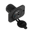 Paigaldatav 2xUSB-autolaadija homologatsiooniga E24, 3100 mA