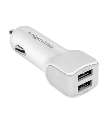 Autolaadija Quick Charge 3.0 funktsiooniga, Kruger&Matz 2xUSB 3000 mA