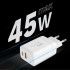 GaN-võrgulaadija Kruger&Matz Power Delivery ja Quick Charge funktsiooniga, 45 W