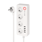 Nutikas WiFi-pikendusjuhe Kruger&Matz 4 Saksa tüüpi pistikupesa ja 4xUSB 2100 mA Connect P6 Tuya