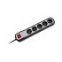 Toitepikendusjuhe Rebel lüliti ja 5 pistikupesaga, 1,5 m, 3x1,5mm