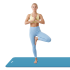 Võimlemismatt jooga-, pilatese- ja fitnessitreeninguteks Rebel Active, sinine, NBR, 183 x 61 cm, paksus 1,5 cm