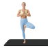 Võimlemismatt jooga, pilatese ja fitnessi jaoks Rebel Active, TPE, must, 183 x 61 cm, 1 cm