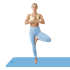 Võimlemismatt jooga, pilatese ja fitnessi jaoks, TPE, sinine, Rebel Active, 183 x 61 cm, paksus 1 cm