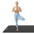 NBR-võimlemismatt jooga, pilatese ja fitnessi jaoks, 2 cm, must, Rebel Active, 190x115 cm