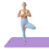 Treeningmatt jooga, pilatese ja fitnessi jaoks Rebel Active, lilla, RBA-3159, 200x90 cm, 1 cm