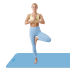 Võimlemismatt jooga-, pilatese- ja fitnessitreeninguteks REBEL ACTIVE RBA-3159, sinine, 200x90 cm, 1 cm