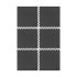 Kaitsematt fitnessseadmetele ja jõutreeninguks, puslematt, REBEL ACTIVE RBA-3153, 60x60cm, 6 tk