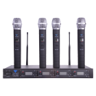 UHF-mikrofonsüsteem, 4 kanalit (4 käsimikrofoni), PLL-400