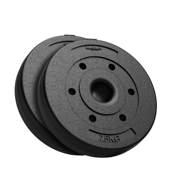 Bituumenist olümpiaraskusketaste komplekt REBEL ACTIVE, 2 x 7,5 kg, ava 51 mm