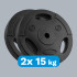 Bituumenketaste komplekt käepidemetega REBEL ACTIVE, 2 x 15 kg, ava 31 mm