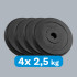 Bituumraskuste komplekt REBEL ACTIVE RB-2115, klassikalised kettad – 4 x 2,5 kg, ava 31 mm