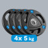 Malmist kummiga kaetud olümpiaketaste komplekt Rebel Active, 4 x 5 kg, 51 mm