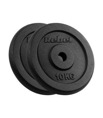 Malmist raskusketaste komplekt, klassikalised kettad, REBEL ACTIVE RBA-2129, 2x10kg, ava 31mm