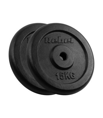 Rebel Active malmist raskusketaste komplekt, klassikalised kettad, 2 × 15 kg, ava 31 mm, RBA-2130