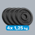 Malmist kaaluketaste komplekt Rebel Active – RBA-2126, 4 x 1,25 kg, ava 31 mm
