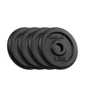 Malmist raskusketaste komplekt Rebel Active – klassikaline ketas, RBA-2127, 4 x 2,5 kg, ava 31 mm