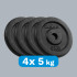 Malmist ketaste komplekt, REBEL ACTIVE RBA-2128, 4 x 5 kg, ava 31 mm