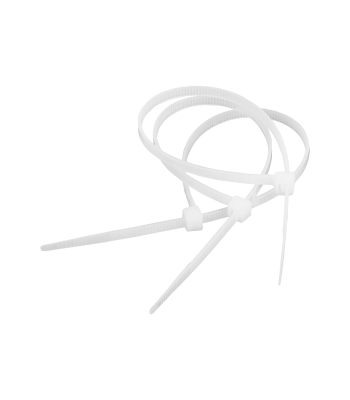 Kinnituskaablisidemed Cabletech, valged, 100 tk, 2.5 mm x 15 cm