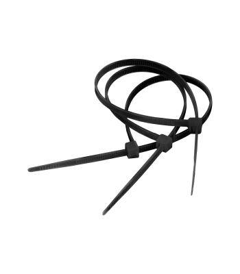 Kaablisidemed Cabletech, mustad, 100 tk, 2,5 mm x 15 cm