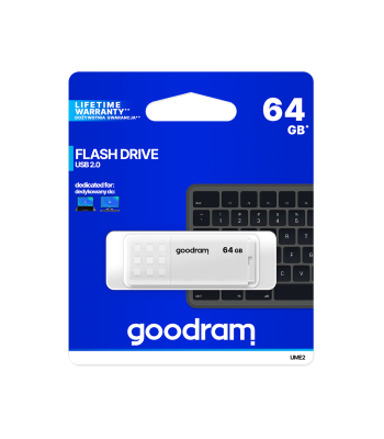 Goodram USB-mälupulk, valge – USB 2.0, 64GB