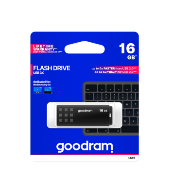 USB-mälupulk GOODRAM, must, USB 3.2, UME3, 16GB