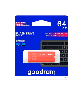 USB-mälupulk Goodram UME3 USB 3.2, oranž, 64GB