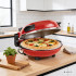 Pitsaahi, kaks kütteelementi, punane – TEESA SUPREME FUN, 1200W, 420 °C
