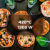 Pitsaahi, kaks kütteelementi, punane – TEESA SUPREME FUN, 1200W, 420 °C