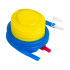 Tasakaalupoolpall tasakaalutreener Rebel Active koos pumba ja ekspanderitega RBA-3104-46 46 cm