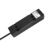 Pikendusjuhe 3 prantsuse tüüpi pesaga, ilma lülitita, must Rebel, 1,5 m (3x1,0 mm)
