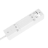 Pikendusjuhe 3 prantsuse tüüpi pistikupesa ja lülitiga, Rebel, valge, 5 m (3x1,5 mm²)