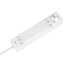 Pikendusjuhe 4 prantsuse tüüpi pesaga ilma lülitita Rebel valge 3 m (3x1,5 mm²)