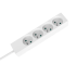 Pikendusjuhe 4 prantsuse tüüpi pesaga ilma lülitita Rebel valge 3 m (3x1,5 mm²)