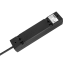 Pikendusjuhe 4 pistikupesaga, prantsuse tüüpi, ilma lülitita, must Rebel 5 m (3x1,5 mm²)