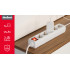 Rebel valge saksa tüüpi lülitiga pikendusjuhe, 5 pistikupesa, 3x1,0 mm, 1,5 m