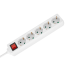 Pikendusjuhe 5 Saksa tüüpi pistikupesa ja lülitiga, Rebel, valge, 3 m (3x1,5 mm)