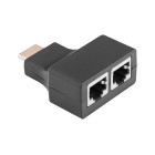 HDMI-pikendus / 2 × RJ45, 30m