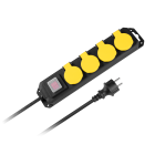 Pikendusjuhe Rebel lülitiga, 4 pistikupesa, IP44, 3m