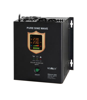 Seinale paigaldatav päikesemuundur (inverter) 24V 230V 2500VA/1800W KEMOT PROsolar-2500