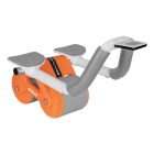Kõhulihaste treeningratas taimeriga, hall-oranž, REBEL ACTIVE AB roller Wheel AB-3, 40 x 27 x 22 cm