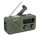 Kaasaskantav päikeseenergial töötav hädaolukorra SOS-raadio, powerbank, taskulamp, dünamo Kruger&Matz, 2000mAh
