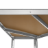 Nurgeline metallist laoriiul Rebel RB-1254, hõbedane, 180 x 40 x 70 cm
